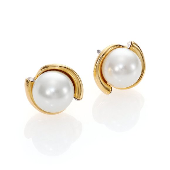 Kate Spade Dainty Sparkler Pearl Stud Earring KS